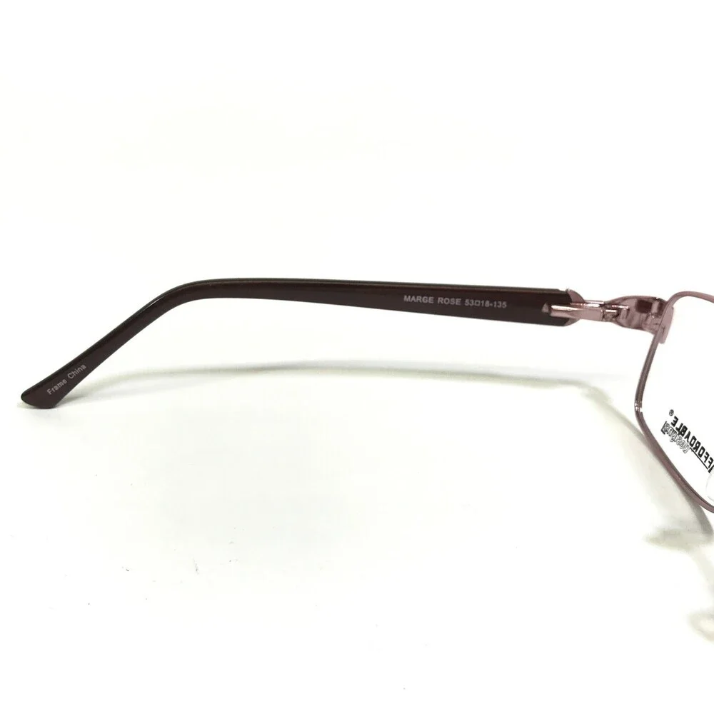 Affordable Designs Eyeglasses Frames MARGE ROSE Brown Pink Cat Eye 53-18-135